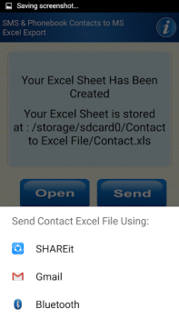 Baixar Save Phonebook & SMS to Excel Ferramentas para Android captura de tela 4