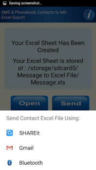 Baixar Save Phonebook & SMS to Excel Ferramentas para Android captura de tela 7