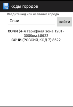 Baixar Все телефонные коды городов Contato para Android captura de tela 3