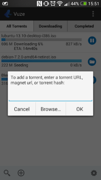 Baixar Vuze Torrent Downloader Editores e Reprodutores de Vídeo para Android captura de tela 3