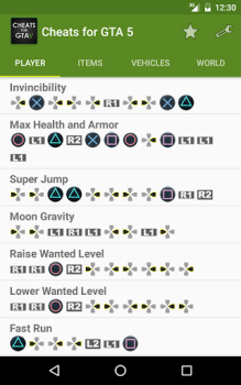Baixar Cheat Codes for GTA5 Entretenimento para Android captura de tela 4