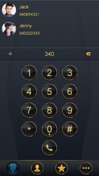 Discador de Numero Tema Preto