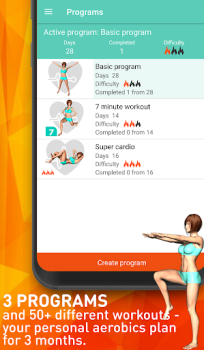 Baixar Aerobics workout at home Saúde e Bem-estar para Android captura de tela 2