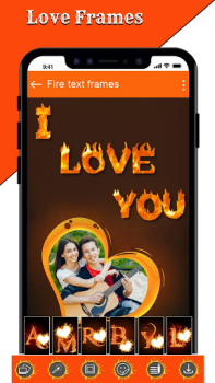 Baixar Fire Text Photo Frames App Foto para Android captura de tela 2