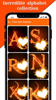 Baixar Fire Text Photo Frames App Foto para Android captura de tela 3
