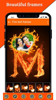 Baixar Fire Text Photo Frames App Foto para Android captura de tela 6