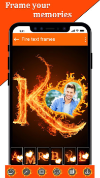 Baixar Fire Text Photo Frames App Foto para Android captura de tela 7