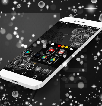 Baixar Lançador Tema Preto Personalização para Android captura de tela 3