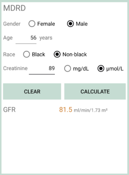 Baixar Calculadora eGFR Medicamento para Android captura de tela 3