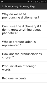 Baixar English Pronouncing Dictionary Educação para Android captura de tela 5
