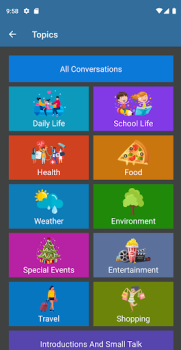 Baixar Aprender conversação em inglês Educação para Android captura de tela 2