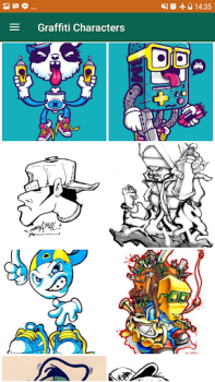 Baixar Personagens de graffiti fáceis Entretenimento para Android captura de tela 2