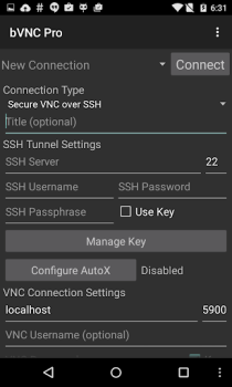 Baixar bVNC: Secure VNC Viewer Emprego para Android captura de tela 2