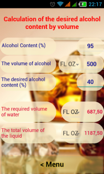 Baixar Alcohol Calculator Ferramentas para Android captura de tela 2
