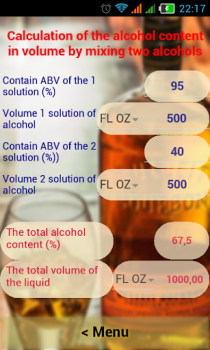 Baixar Alcohol Calculator Ferramentas para Android captura de tela 3