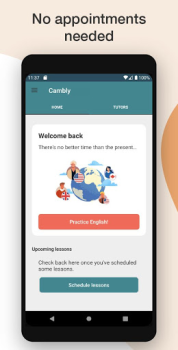 Baixar Cambly : Inglês com Nativos Educação para Android captura de tela 4
