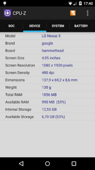 Baixar CPU-Z Ferramentas para Android captura de tela 2