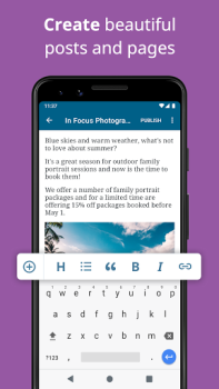 Baixar WordPress – Criador de sites Emprego para Android captura de tela 3