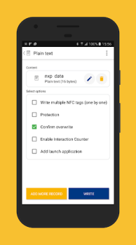 Baixar NFC TagWriter by NXP Emprego para Android captura de tela 3
