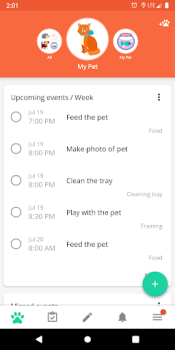 Baixar Diário de cuidados de pets e animais Estilo de vida para Android captura de tela 2