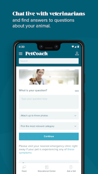 Baixar PetCoach Ask a vet online 24/7 Medicamento para Android captura de tela 5