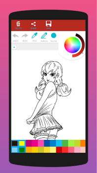 Baixar Livro de Colorir Anime Arte e design para Android captura de tela 2