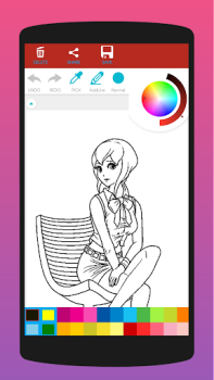 Baixar Livro de Colorir Anime Arte e design para Android captura de tela 6