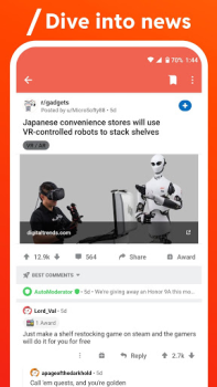 Baixar Reddit Notícias e Revistas para Android captura de tela 4