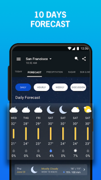 Baixar 1Weather Forecasts & Radar Clima para Android captura de tela 5