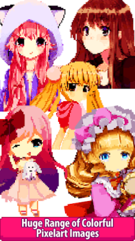 Baixar Anime Manga Pixel Art Coloring Entretenimento para Android captura de tela 2