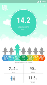Baixar Калькулятор индекса массы тела детей Saúde e Bem-estar para Android captura de tela 3
