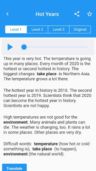 Baixar News in Levels: Learn English Educação para Android captura de tela 2