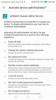 Baixar AirWatch Service for Huawei Negócios para Android captura de tela 3