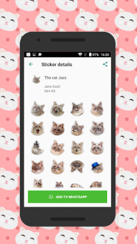 Baixar Cats stickers Entretenimento para Android captura de tela 3