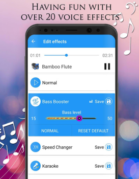 Baixar Modificador de voz com Efeitos Música e áudio para Android captura de tela 3
