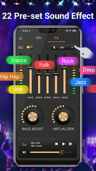 Baixar Equalizador Pro Música e áudio para Android captura de tela 4