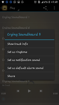 Baixar Crying sounds Personalização para Android captura de tela 2