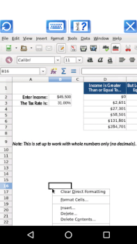 Baixar AndroCalc Editor de planilhas Emprego para Android captura de tela 3