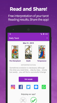 Baixar Tarot Grátis (Tarô) - Tarot do día Estilo de vida para Android captura de tela 4