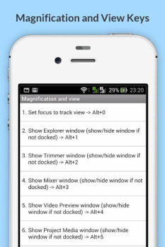 Baixar Free Sony Vegas Pro Shortcuts Emprego para Android captura de tela 5