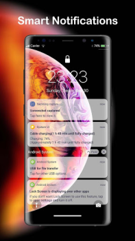 Baixar LockScreen Phone XS - Notification Personalização para Android captura de tela 4