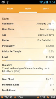 Baixar Godville Jogos de papéis para Android captura de tela 3