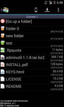 Baixar AndFTP (cliente FTP) Ferramentas para Android captura de tela 2