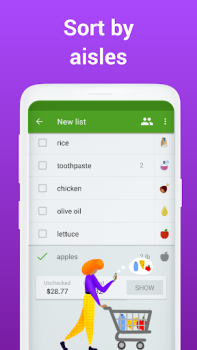 Baixar Listonic: Grocery List App Compras para Android captura de tela 4