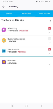 Baixar Ghostery Privacy Browser Emprego para Android captura de tela 2