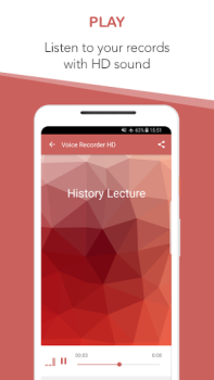 Baixar Voice Recorder HD Música e áudio para Android captura de tela 3