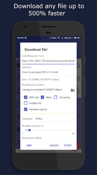 1DM: navegador e downloader