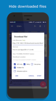 1DM: navegador e downloader