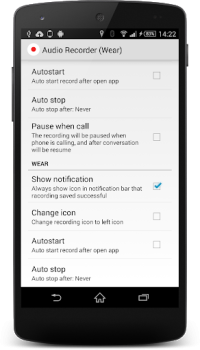 Baixar Wear Audio Recorder Música e áudio para Android captura de tela 4