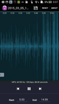 Baixar MP3 cortador Música e áudio para Android captura de tela 3